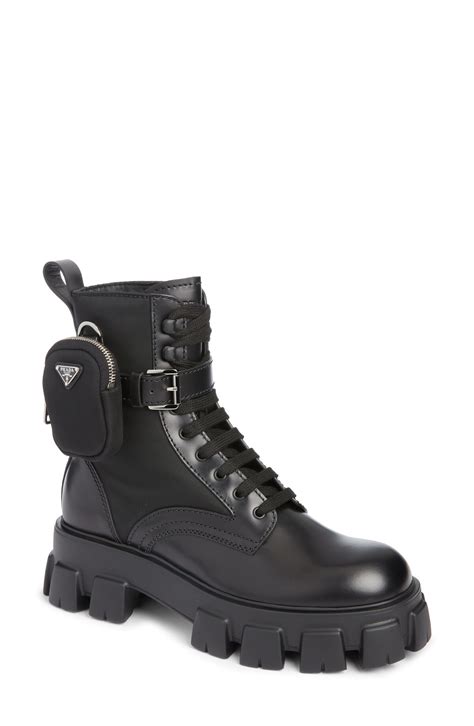 prada knee high boots sale|prada lug sole combat boot.